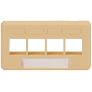 ICC IC107FT4IV Modular Furniture Faceplate with 4-Port for HD Style in TIA Size, Ivory
