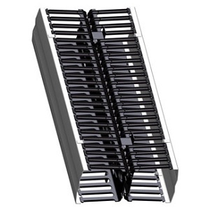 Leviton 8980L-VFR 80" Vertical Length, 8" 8" Channel with Standard Hinged Black Cover