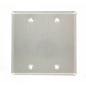 Leviton 83025-EXT Dual-Gang Weather-Resistant Wallplate, Aluminum
