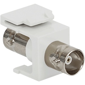 ICC IC107B3GWH Nickel Plated BNC Module, 50 ohms, White