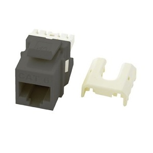 On-Q WP3476GY CAT6 Quick Connect RJ45 Keystone Insert, Gray