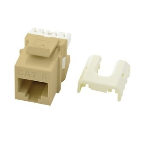 On-Q WP3476IV CAT6 Quick Connect RJ45 Keystone Insert, Ivory