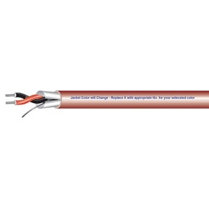 West Penn 454BN1000 Non Plenum Audio Cable, 1P 22G Stranded B/Shielded PVC, Brown