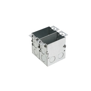 Arlington FLB5549 Steel Gang Floor Outlet Box with Installed Low Voltage Divider