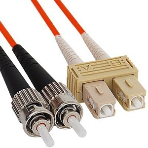 ICC ICFOJ9C305 SC-ST Duplex Multimode 62.5/125 (OM1) Fiber Optic Patch Cable, m, Orange