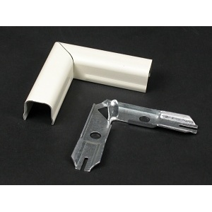 Wiremold 711WH 700 Flat Elbow Fitting, White, TAA Compliant