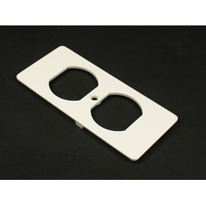 Wiremold 5507D-WH 5507 Duplex Receptacle Faceplate Fitting, White, TAA Compliant