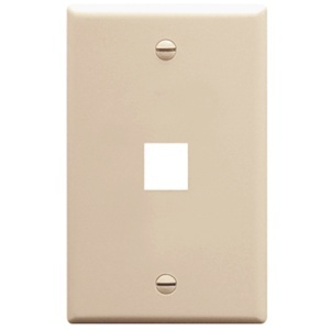 ICC IC107LF1AL Classic Oversized Faceplate with 1-Port in Single Gang, Almond