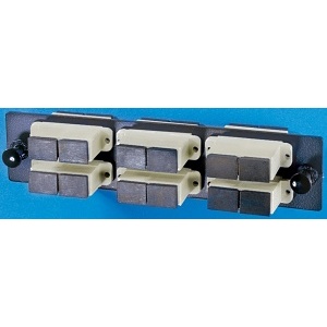 Ortronics OFP-SCD12MB 12-Fiber 6-SC-Duplex Multimode Adapter with Phosphbronze Alignment Sleeves, Black