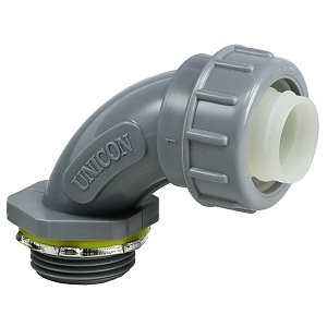 Dottie NLT90125 Conduit Adapter, 1-1/4" 90 Degree PVC Liquid Tight Connector