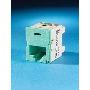 Ortronics TJ600-25 Clarity CAT6 TracJack, T568A/B, 180°, Light Green