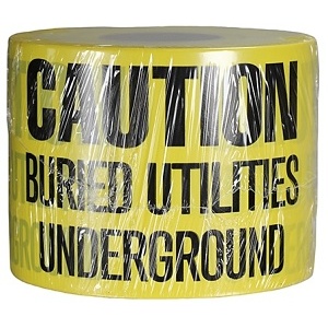 Dottie UT40D 6-Inch by 1000-Foot Yellow Underground Tape with 'CAUTION' Marking