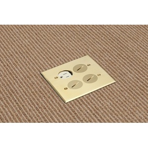 Arlington FLB5541MB 2-Gang Metal Floor Box Kit