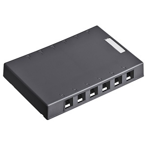 Leviton 41089-12E 12-Port Surface-Mount Platform Housing, Black