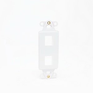 Dynacom 10600-PDF2-WH Wall Plate, Decor Mounting Bracket, 2-Port, White