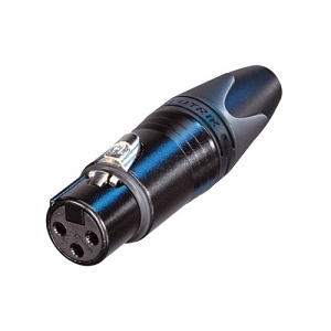NEUTRIK NC3FXX-BAG-D 3-Pole Female Cable Connector with Black