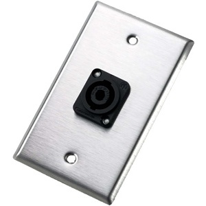 NEUTRIK 104L Single Gang Wall Plate with NL4MP 4-Pole Chassis Connector