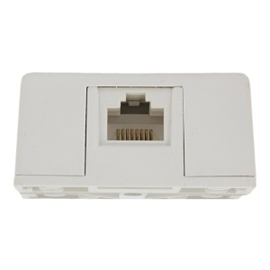 Leviton 40278-00W Surface-Mount Telephone Box 8P8C Screw Terminal