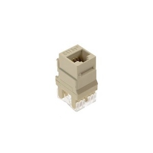 On-Q WP3450LA Keystone Jack, CAT5e RJ45 T568 A/B Connector, Almond