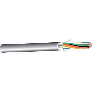 West Penn 253272BGY1000 22/10 Stranded Shielded Plenum Cable, 1000' (304.8m), Gray