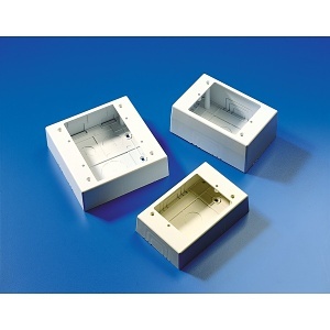HellermannTyton TSRPI-RB Electrical Back Box, Round Junction Box, Ivory