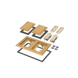 Arlington FLBC8520CA Faceplates & Mounting Boxes, Two Gang Caramel Floor Box