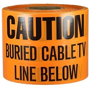 Dottie UT25D 6" x 1000' Orange Underground Tape with Caution Message for Buried Utilities