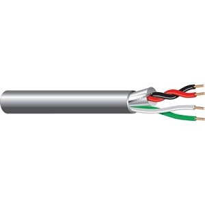 West Penn 25357BOR1000 Plenum Audio Cable, 1000', 4 Conductors, 22 Gauge, Orange