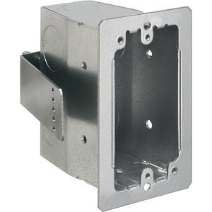 Arlington FSCB24 Steel Single Gang Box for Concrete Block Walls, 1/2" and 3/4" Knockouts