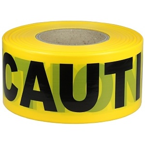 Dottie BT5 Caution Barricade Tape, 3-Inch by 1000-Foot, Yellow
