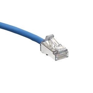 Leviton H6A10-01L CAT6(a) 28/8 Stranded High-Flex U/FTP Patch Cable, CMR, 1' (0.30m), Blue