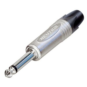 NEUTRIK NP2X 2-Pole 1/4" Professional Phone Plug, Nickel Contacts, Nickel Shell