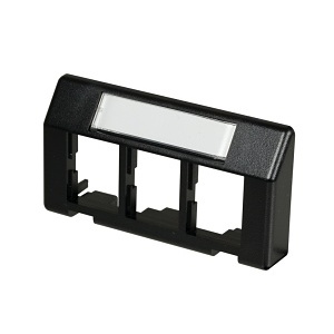 Ortronics 421TJ3.5-00 TJ Furniture Plate 3-Port, TIA-569 Opening, Black