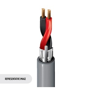 Belden 5300FE 18/2 Solid Shielded Fire Alarm Cable, PVC, 1000'