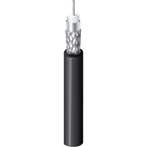Belden 4855ANH 0101000 23AWG 4K UHD RG59 Mini Coaxial Cable for CCTV, 12 GHz, 75 ohms, 1000' (304.8m) Reel, Black