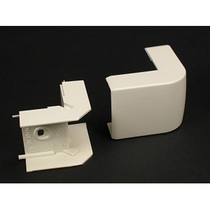 Wiremold PN05F18V Eclipse PN05 External Elbow Fitting, Ivory, TAA Compliant