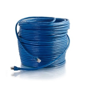 C2G CG43124 Solid Shielded Ethernet Network Patch Cable, 300', Blue