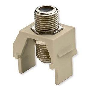 On-Q WP3479IV Non-Recessed Nickel F-Connector, 20m, Ivory