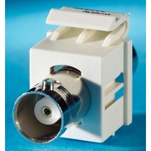 Ortronics KSBNC BNC Connector Keystone Module, 50 ohms, Fog White