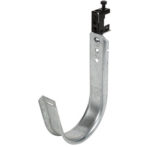 Cablofil CJ64HACSSBC 4" JHook Wide/Ret Screw on Spring Steel Beam Clip 1/2"