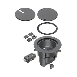 Arlington FLBR5420BL IN BOX Floor Box Kit with Recessed Wiring Device, Black