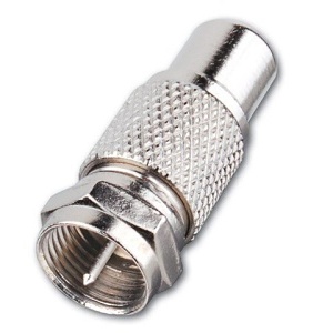 Evolution VAD9 RCA Female Jack to Male "F" Plug Adapter