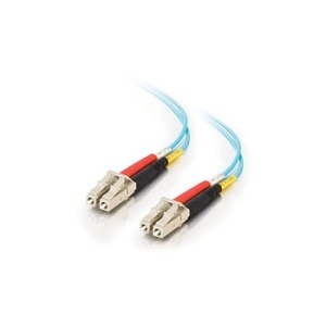 C2G CG-33048 LC-LC 10Gb 50/125 OM3 Duplex Multimode PVC Fiber Optic Cable, TAA Compliant, 16.4' (5m), Blue