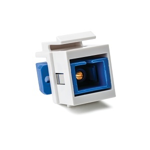 HellermannTyton SCSMINSERT-W SC Single Mode Fiber Insert, Blue and White