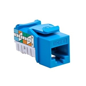 Leviton 61HOM-RL6 HOME Snap-In Jack, T568A/B Wiring, Blue