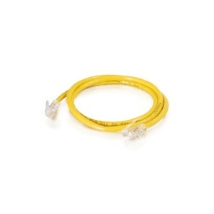 Quiktron 560-115-005 CAT5e Patch Cable, Yellow 005' No-Boot Patch Cord