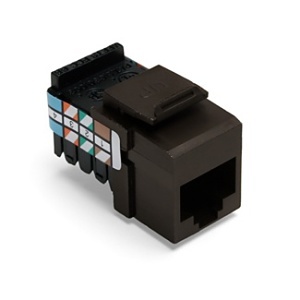 Leviton 41108-RB8 Voice Grade QUICKPORT Jack, 8P8C, Brown