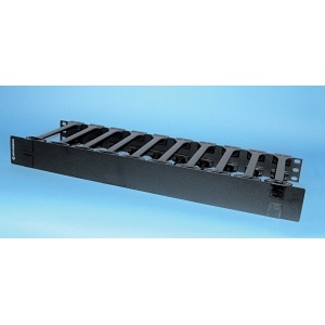 Ortronics MM6HMF1RU Mighty Mo Horizontal Cable Management Panel, 1U, Black
