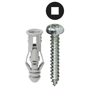 Dottie TG8KSQ Anchor, #8 Grey TrIPle-Grip Anchor Kit with Pan Head Square