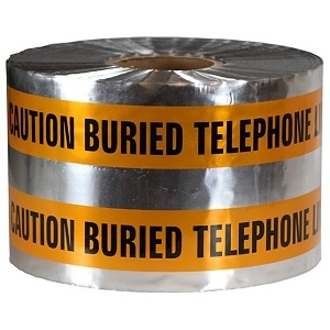 Dottie DU605 6" x 1000' Orange Detectable Tape with Caution Message for Buried Utilities